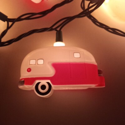 Great ideas 20 Count Retro Camper Summer String Lights, 6.5 ft Green Wire 2 Sets