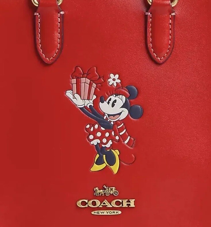Coach Disney X Coach North South Mini Tote Bag Purse Minnie Mouse Gift