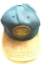 Ducks Unlimited Trucker Ball Cap Adjustable Brass Leather Duck Logo Waterfowl