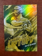 2021 Topps Fire Gold Minted We Have Liftoff Pete Alonso New York Mets #WHL-11