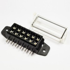 6 Way Side Entry Standard Blade Fuse Box Holder Block Car Van Bike ATO Fuses 
