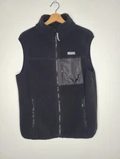 Simply Southern Women Fleece Vest Black Full Zip Pockets Thick Size Medium