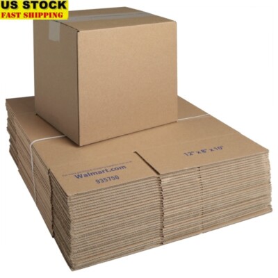 Sustainable Recycled Shipping Boxes 12x8x10 30 Count Storage & Packing New