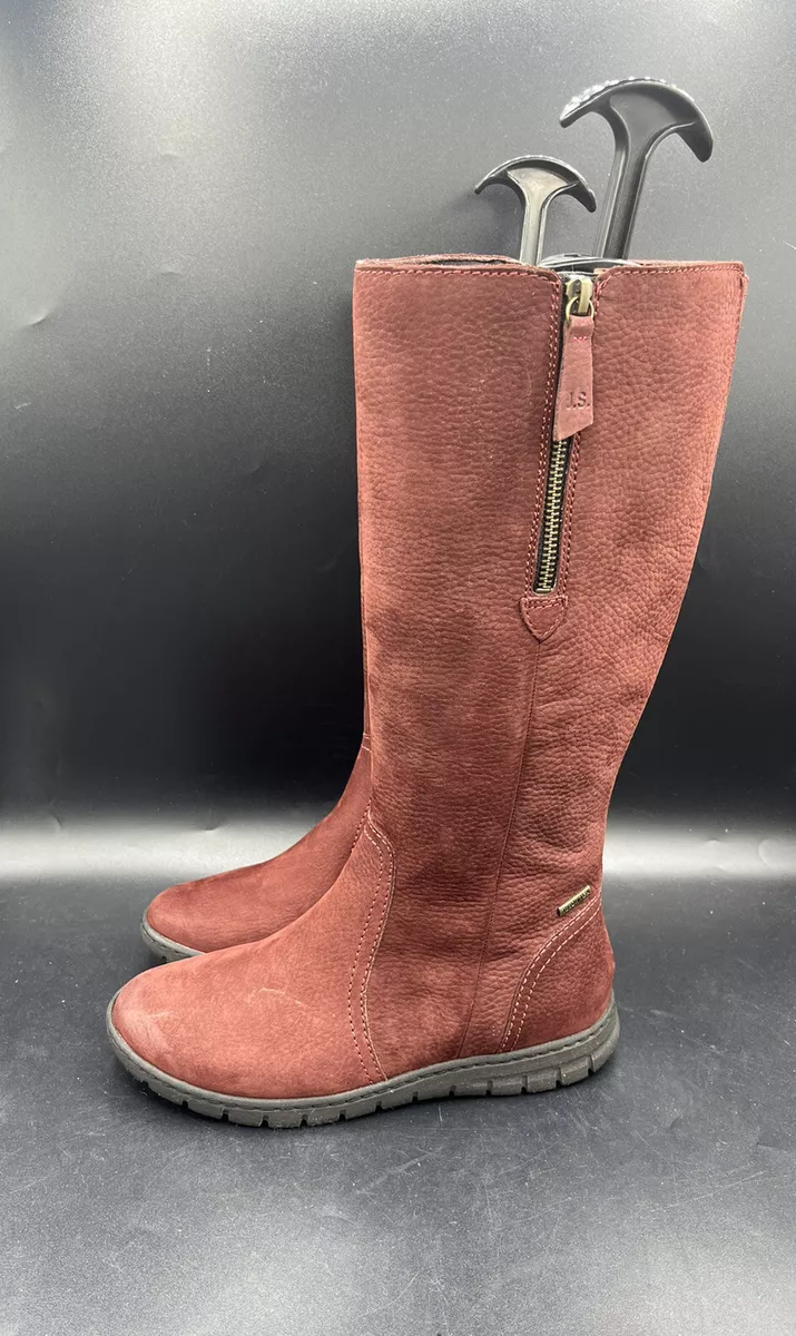 Burgundy ladies top boots uk