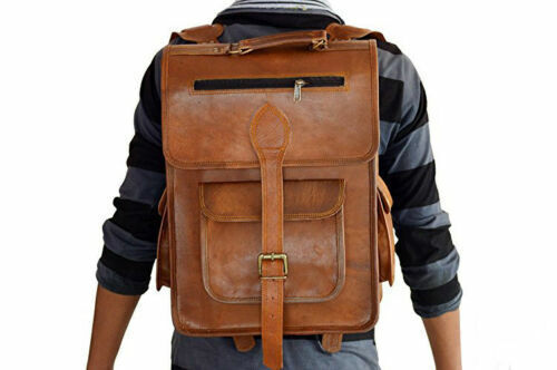 Mochila de cuero mochila pulgadas MacBook mochila escolar bolso escolar...