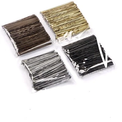 36 Long Large 6.5cm Kirby Hair Grips Clips Bobby Waved Pins Slides Black Brown - Image 1 of 4