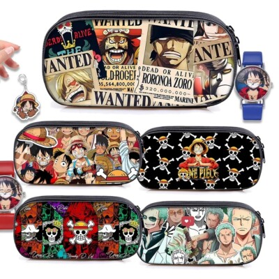 One Piece Pencil Case Manga School Supplies Luffy Zoro Wanted | eBay