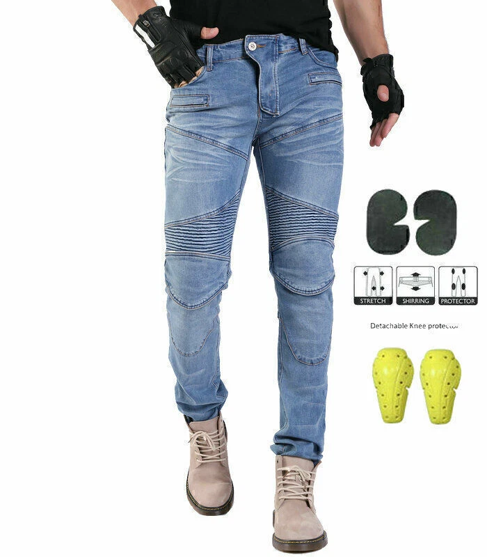Mens Motorcycle Cargo Trousers Jeans Pants Armoured Motorbike Trousers US SHIP - Image 4 of 4