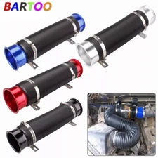 Cold Air Intake Hose Filter Pipe Universal 3'' Flexible Car Telescopic Tube Kit