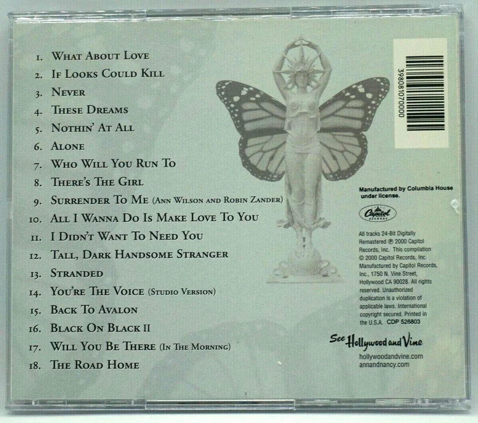 Heart : Greatest Hits 1985-1995 CD Album - Nancy Wilson, Ann Wilson - HTF - Image 2 of 3