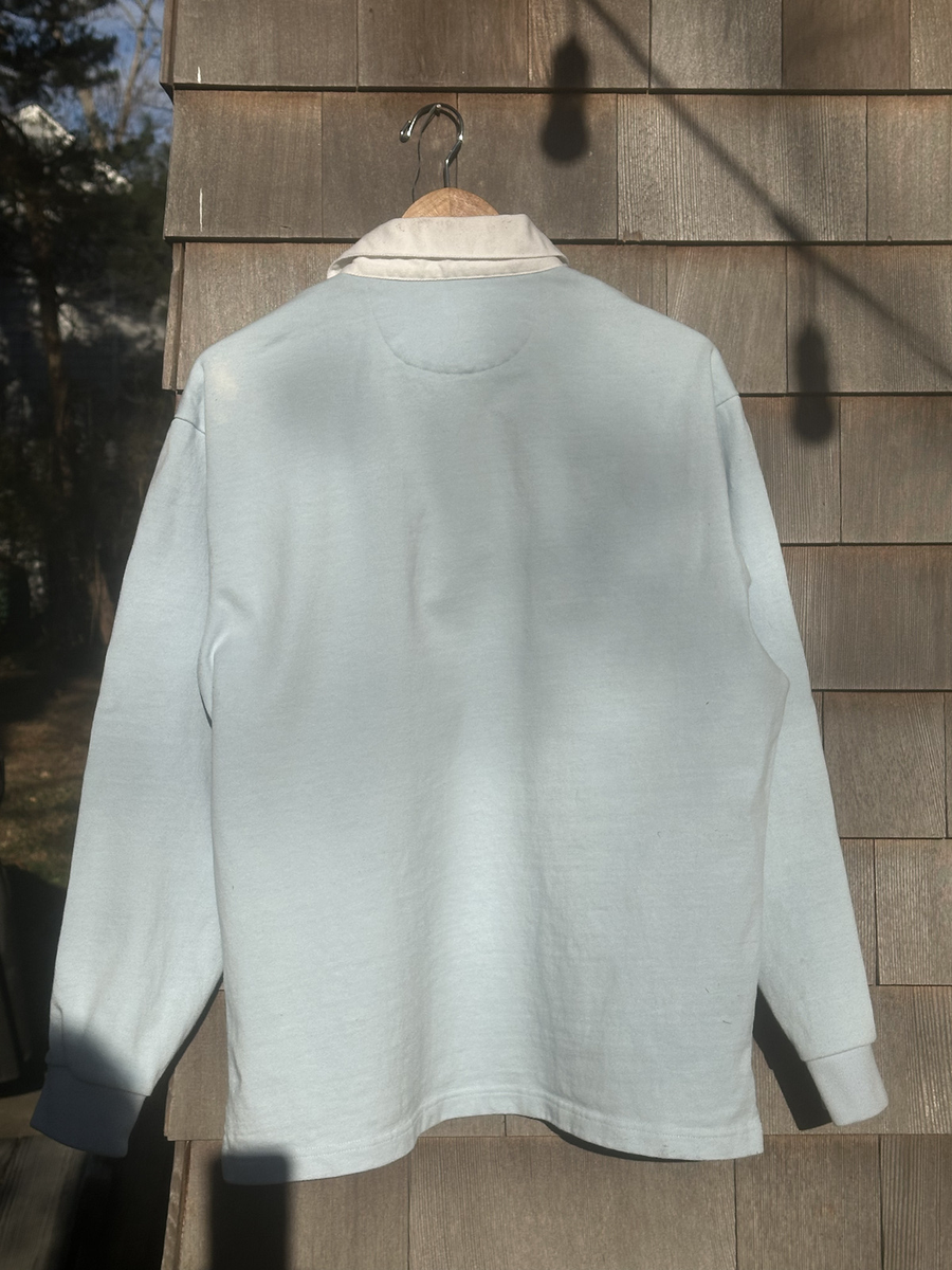 Supreme x Burberry Rugby Shirt Pale blue size LARGE | eBay