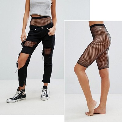 Short Fishnet Stockings Pantyhose Mesh 