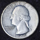1935-S Washington Silver Quarter Dollar 25C - COINGIANTS -