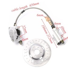 Rear Brake Calipe Cylinder Disc Rotor Taotao Kazuma Go Kart ATV Quad Buggy