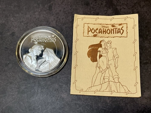 1995 Disney Pocahontas 1oz .999 Silver Proof Round 5k Mintage Liberty Mint