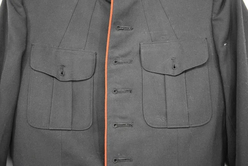 Thorngate Mens Black Contrast Piping Button-Front Flap Pocket Uniforms Coat 40XL image 4