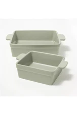2pc Stoneware Square Baking Dish Set - Figmint