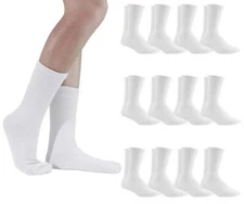 Yacht & Smith Womens Crew, Athletic Cotton Socks, Sports Casual 12 Pairs
