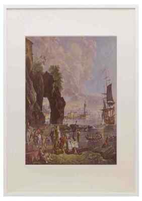 524025 Vue De Pausilype Pres De Naples Claude Joseph Vernet A3 A4 gerahmter Druck