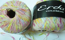 1-6 Ball ERDAL Solid LADDER YARN lot Pink Blue Yellow Pastel Baby Ribbon 247