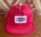 vintage 80s Chevrolet trucker hat size XL snapback RARE made USA
