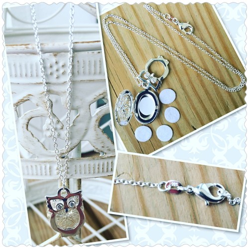 STERLING SILVER OWL ESSENTIAL OIL 