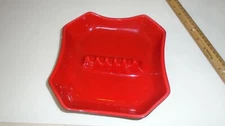 Vintage Ceramic Mid Century Red  Ashtray