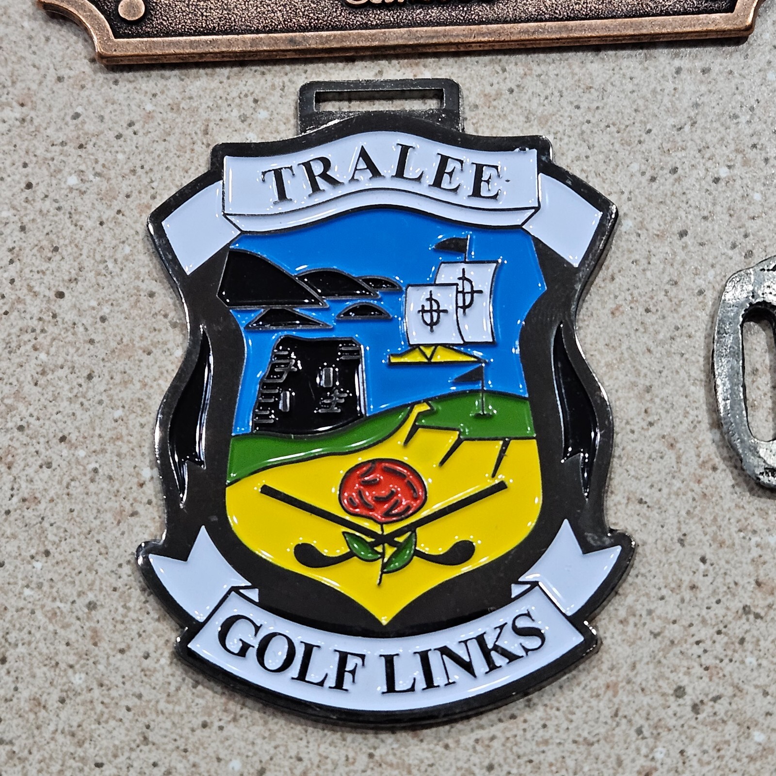Lot of 6 Metal Golf Bag Tags Kierland Old Head Cascata Grayhawk Tralee