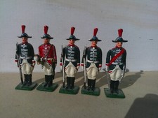 French Napoleonic Officer  Guards lot of 5 Spanish , well painted 54mm lead
