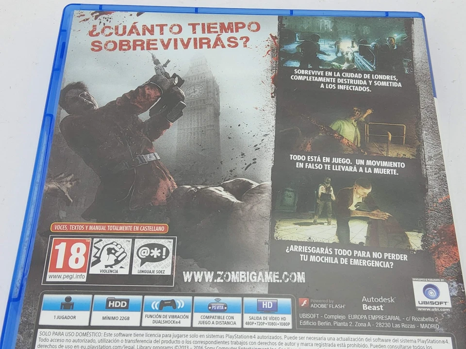 ZOMBI -  PS4 PLAYSTATION - PAL ESPAÑA - COMPLETO, foto 2 de 4