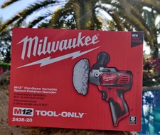 Milwaukee 2438-20 M12 12V Variable Speed Polisher/Sander  Bare Tool SEALED NEW ✅