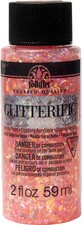 FolkArt Glitterific Neon Glitter Paint 2oz-Neon Tangerine