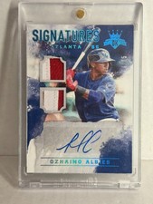 OZZIE ALBIES 2017 PANINI DIAMOND KINGS ROOKIE SIGNATURES DUAL PATCH AUTO /25