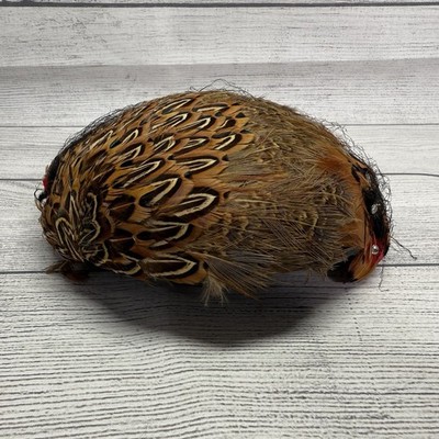 Vintage Pheasant Peacock Feather Hat Collectible Women display picture 1