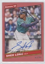 2020 Panini Donruss Retro 1986 Signatures Red 63/99 Shed Long Jr Auto 0l1