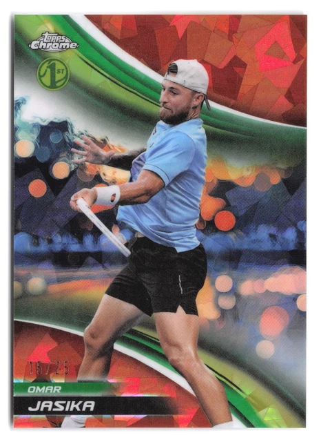 2025 Topps Chrome Tennis Sapphire Omar Jasika #197 Orange Refractor /25