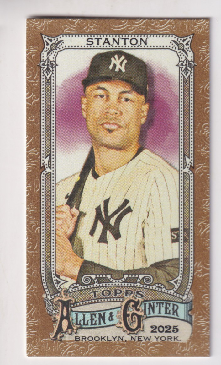2025 Topps Allen & Ginter Mini GOLD BORDER #248 GIANCARLO STANTON Yankees