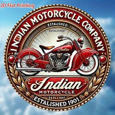 2D Flat, Tin Metal Signs Home D cor Wall Art 8x8 Retro Classic round Logo, from