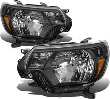 Black Housing Amber Corner Headlights Replacement for 2012-2015 Toyota Tacoma