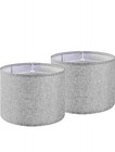 Gray Drum Lamp Shades Set of 2 Medium 13" Top x 13" Bottom x 10" High...