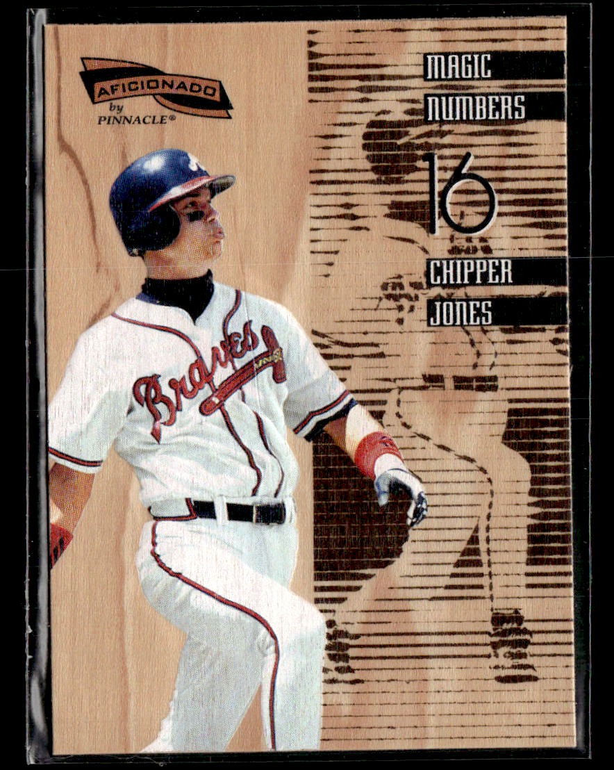 1996 Pinnacle Aficionado #6 Chipper Jones Magic Numbers