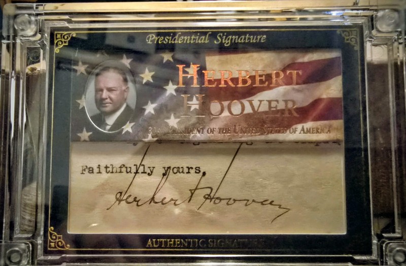 A Word From POTUS Herbert Hoover Authentic Presidential Autograph Signature Card