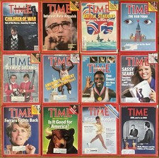 TIME Magazine LOT of 12 VTG Issues from 1980s...