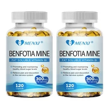 Benfotiamine 300mg (240 Vegetarian Capsules) Vitamin B1 - No Stearates - Non GMO