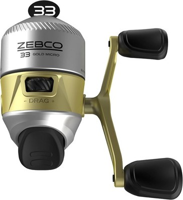 33 Gold Spincast Fishing Reel Changeable Right/Left-Hand Retrieve All-Metal