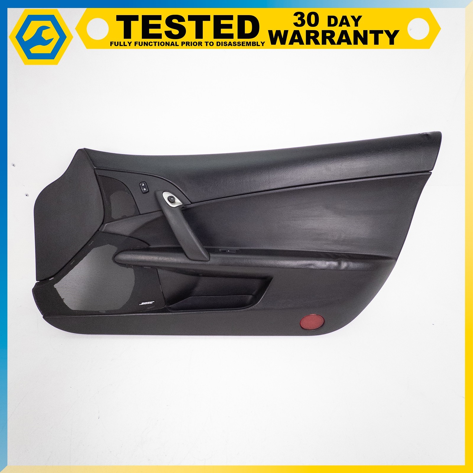 05-13 CHEVROLET CORVETTE C6 FRONT RIGHT SIDE INTERIOR DOOR PANEL BLACK OEM