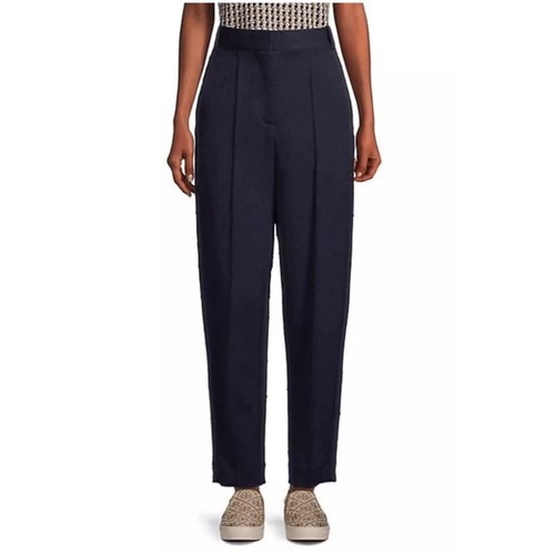 Tory Burch Women’s Sz 4 Blue Pants Wool Blend Pull On Ankle Trousers