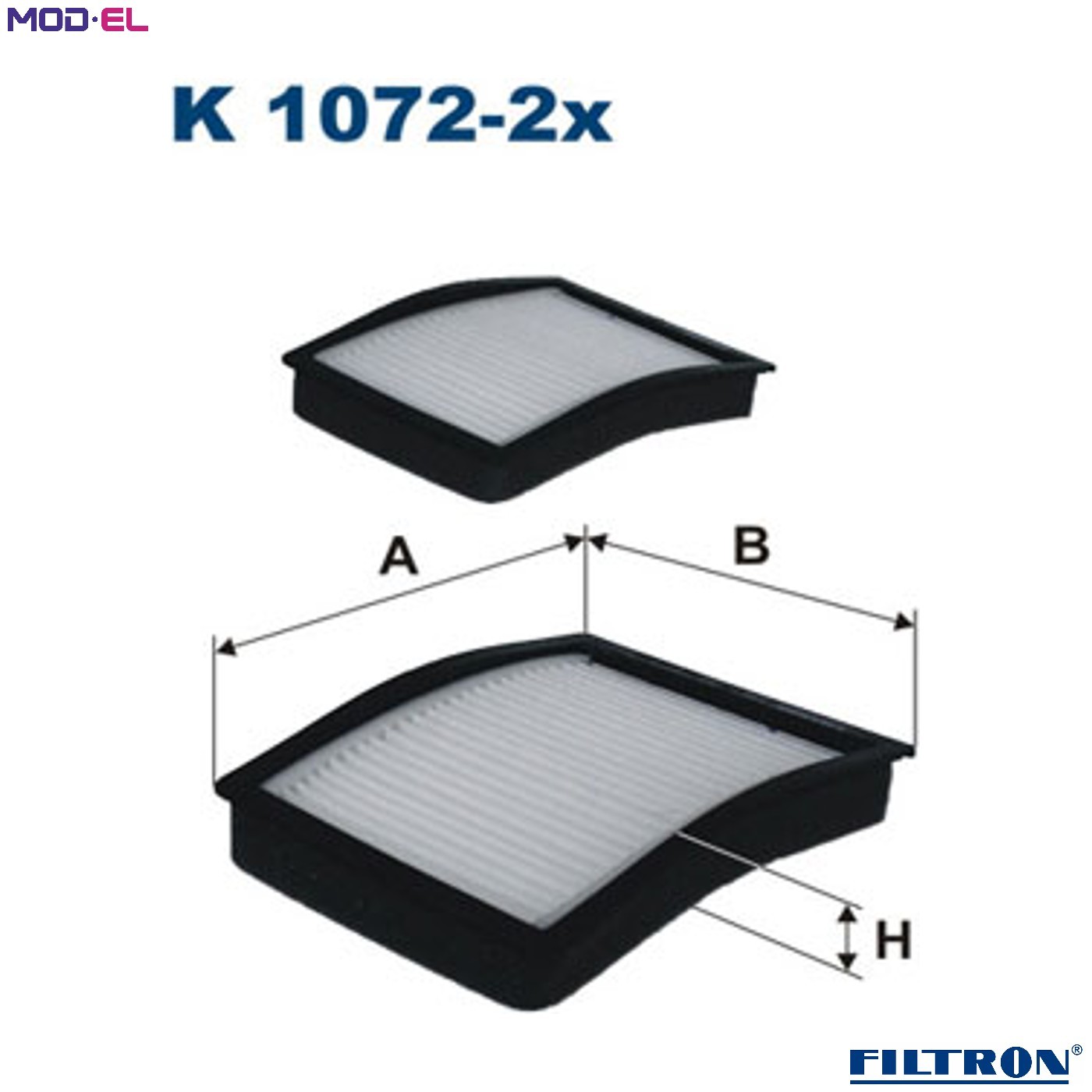 FILTER CABIN AIR K 1072-2x FOR BMW 3/Compact/E6 M41D17 1.7L M42B18 1.8L M43B19