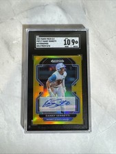 2022 Prizm Draft Picks Danny Serretti Auto Gold #8/10 Tar Heels SGC 9/10