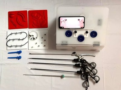Laparoscopic Android Video Endo trainer with 5 instrents 5mmx330mm Best Set